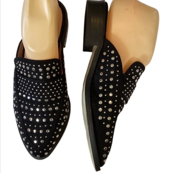 Beast Fashion Rhinestone Studded Mules Slip On Sz 6.5 #294D - Picture 5 of 11